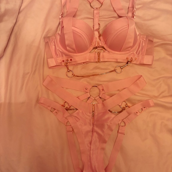 Honey Birdette Kukoro Blush & Rose Gold Set - Picture 2 of 7